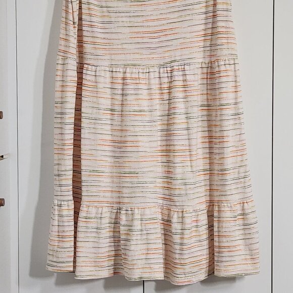 Loft Dress Women's Size XL Multicolor Striped Knit Pullover 100% Cotton - Picture 3 of 5